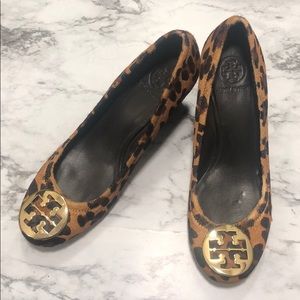 Size 11 Leopard Tory Burch Wedges